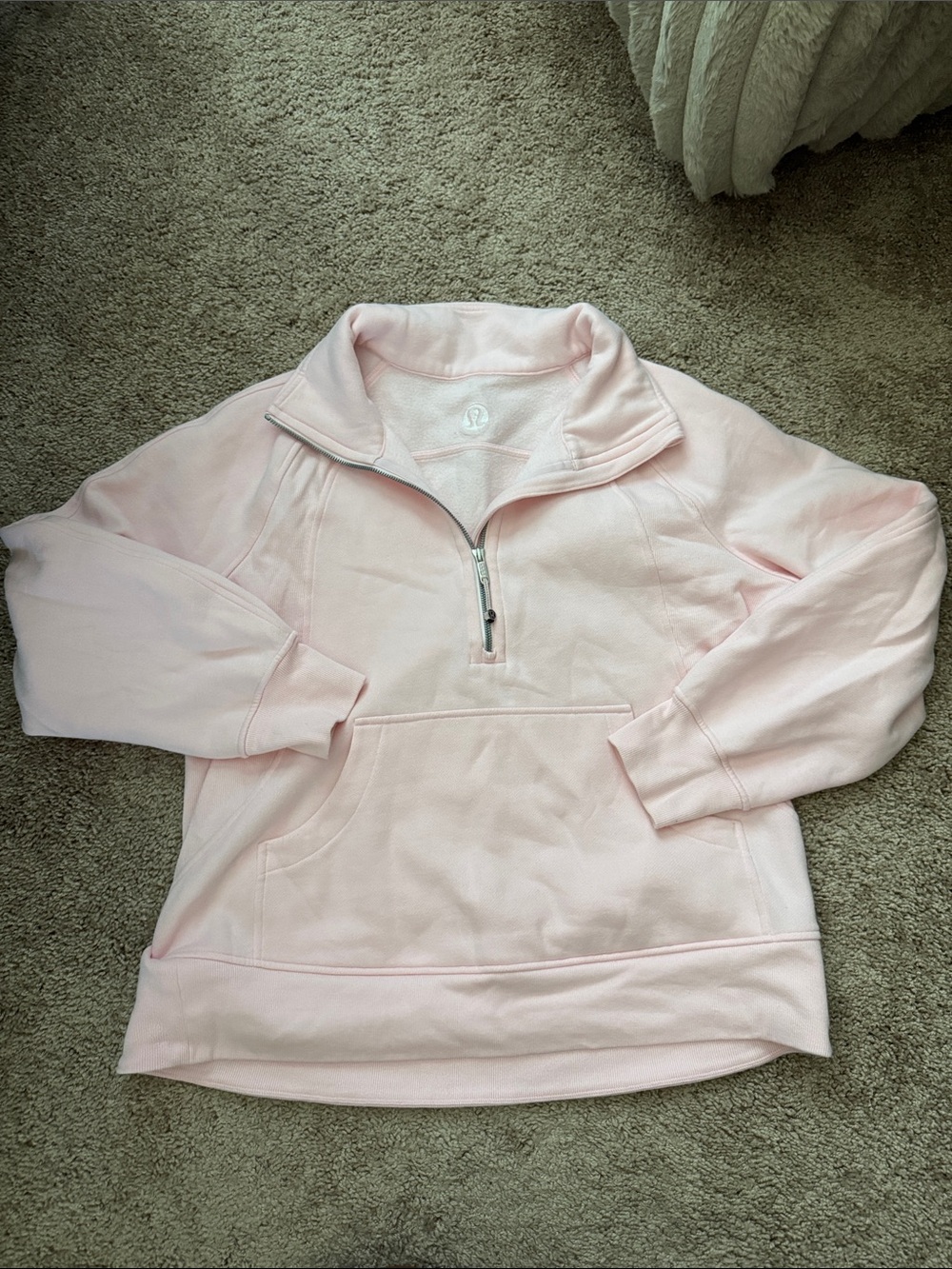 lululemon athletica Women’s Scuba Light Pink Quarter-Zip Pullover m/l - Picture 1 of 5